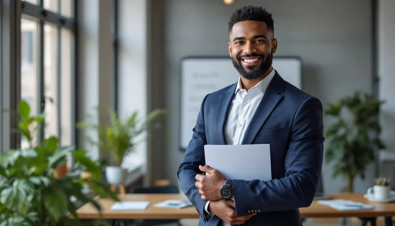 A confident small business owner stands proudly in their shop, reflecting success after securing an alternative business loan, highlighting the benefits of alternative lending options for small businesses. The atmosphere conveys a sense of achievement and optimism in business financing.