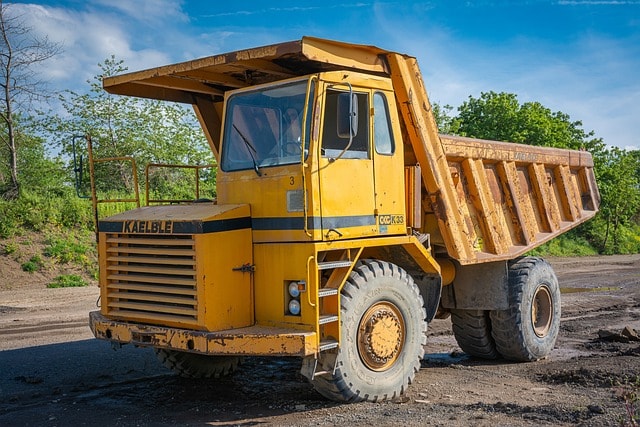 dump truck, kaelble k33, truck