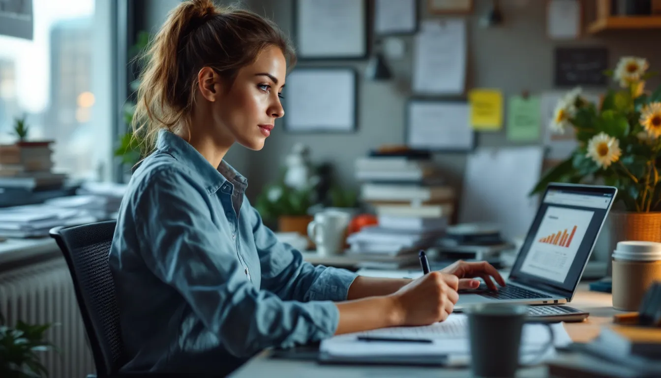 An ecommerce seller is thoughtfully considering various financing options, such as business loans and merchant cash advances, to effectively purchase inventory and manage cash flow. The image depicts the seller evaluating potential funding solutions and the implications of borrowing money to support their online business growth.