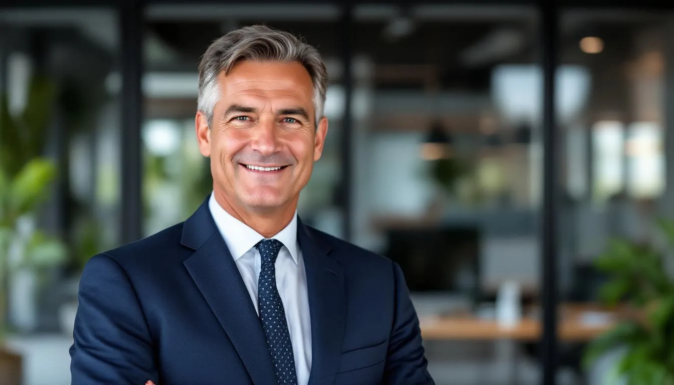 A confident veteran business owner stands proudly in front of their thriving business, embodying the success achieved through dedication and hard work. This image reflects the entrepreneurial spirit of veteran-owned businesses and highlights the importance of small business loans and resources available for veterans.